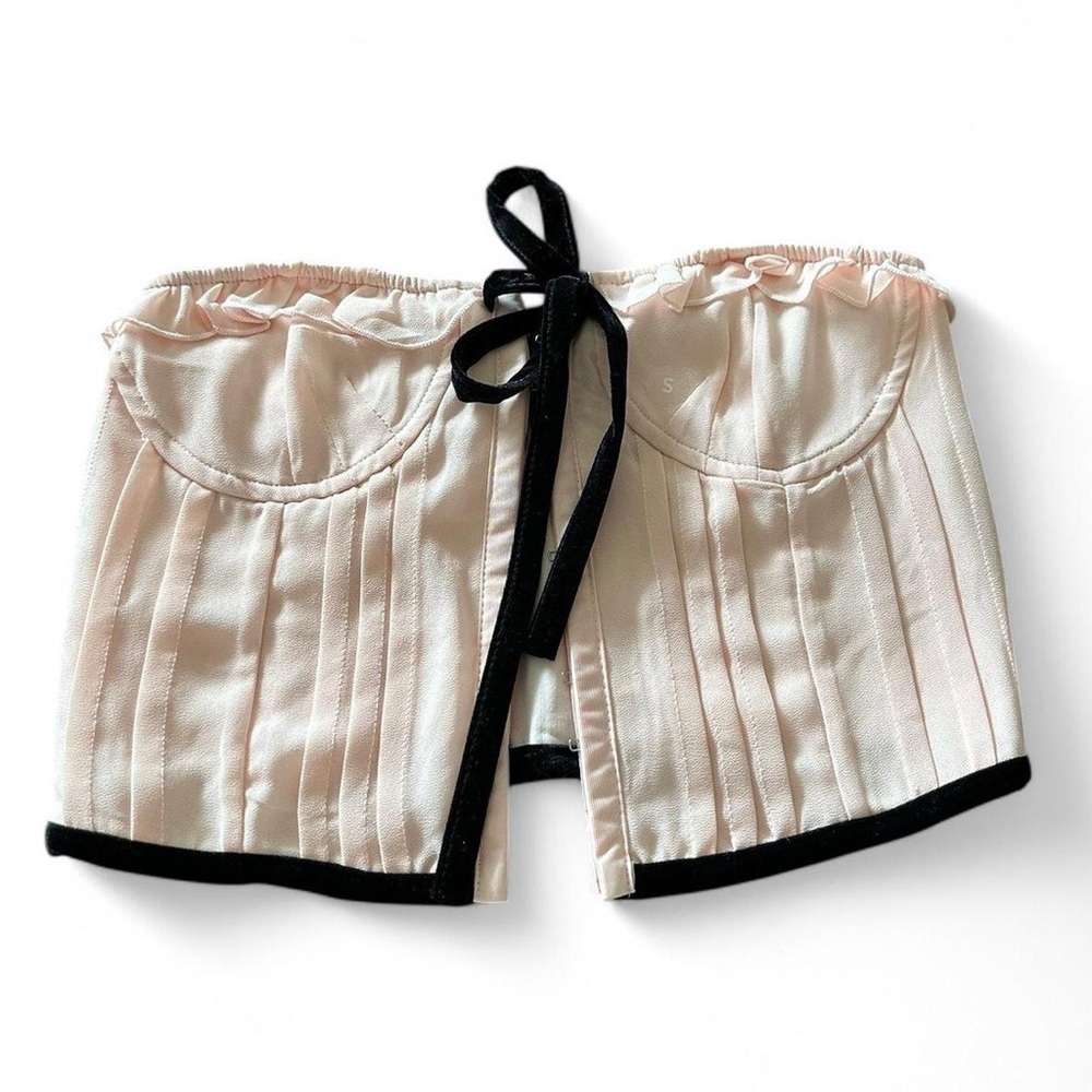 Pacsun NWT Light Pink and Black Corset Top